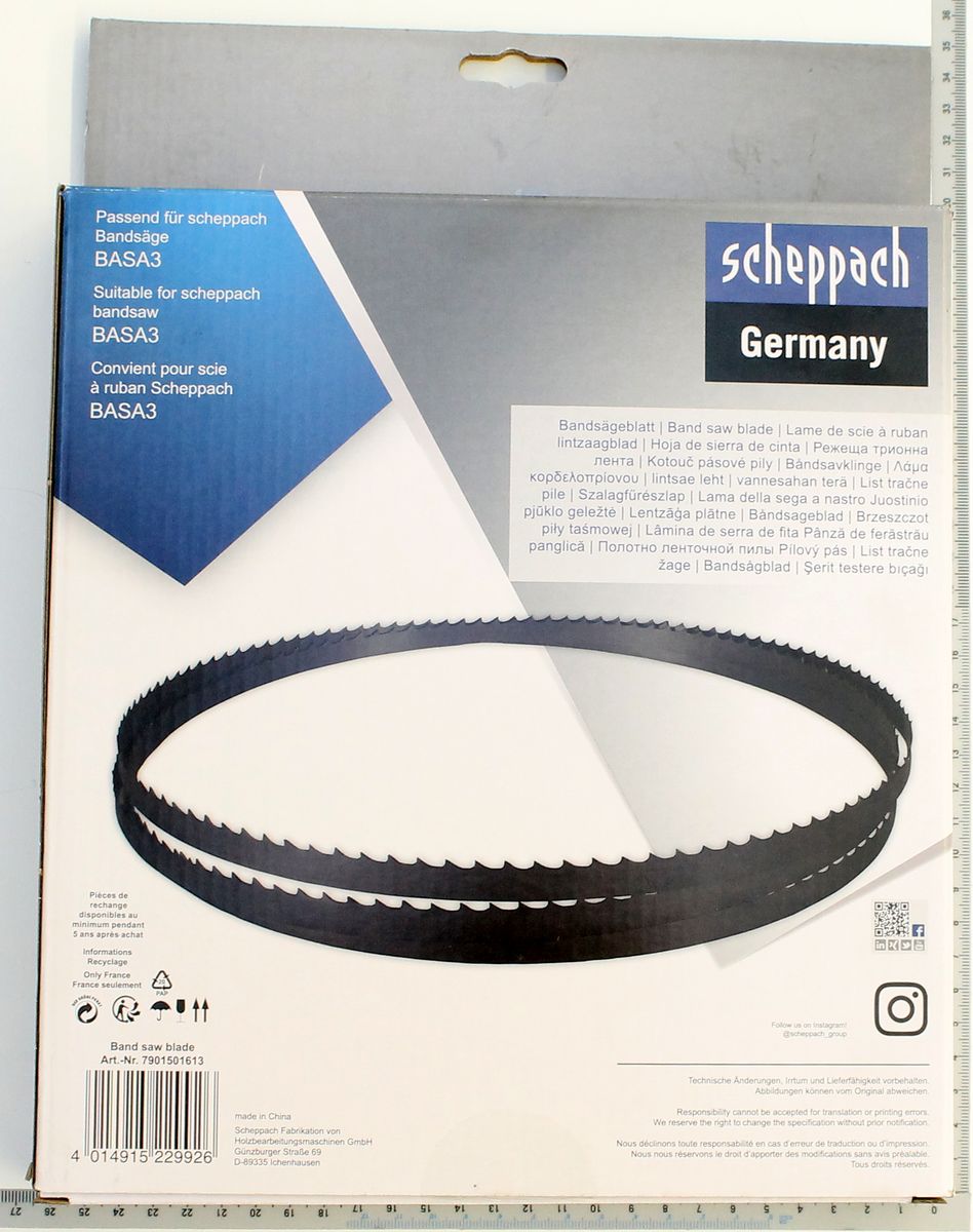 Scheppach-Sägeband mit 4 TPI für Bandsägen, Teilnummer 7901501613