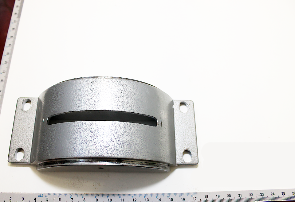 Tischhalterung von Scheppach, Ansicht von der Seite mit Maßstab zur Größenveranschaulichung.