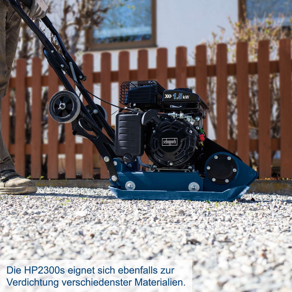 Die HP2300s eignet sich ebenfalls zur Verdichtung verschiedener Materialien.