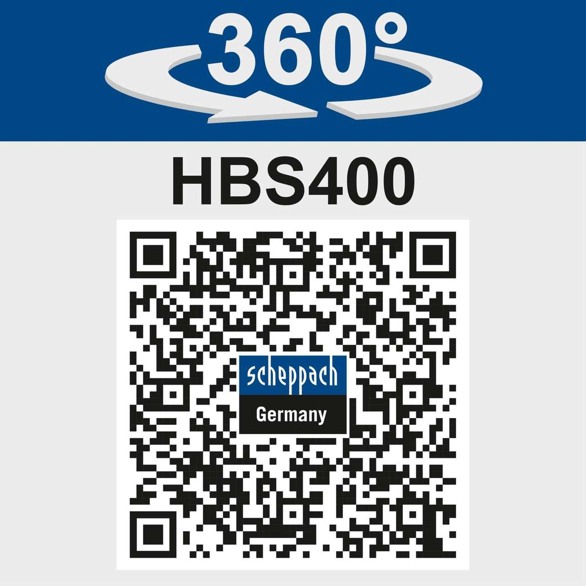 Bandsäge HBS400 mit 360°-Schwenkfunktion. Produktseite von Scheppach, Deutschland.