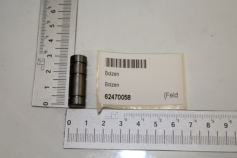 Bolzen RD 10x30 von Scheppach, Artikelnummer 62470058, Ansicht von der Seite.