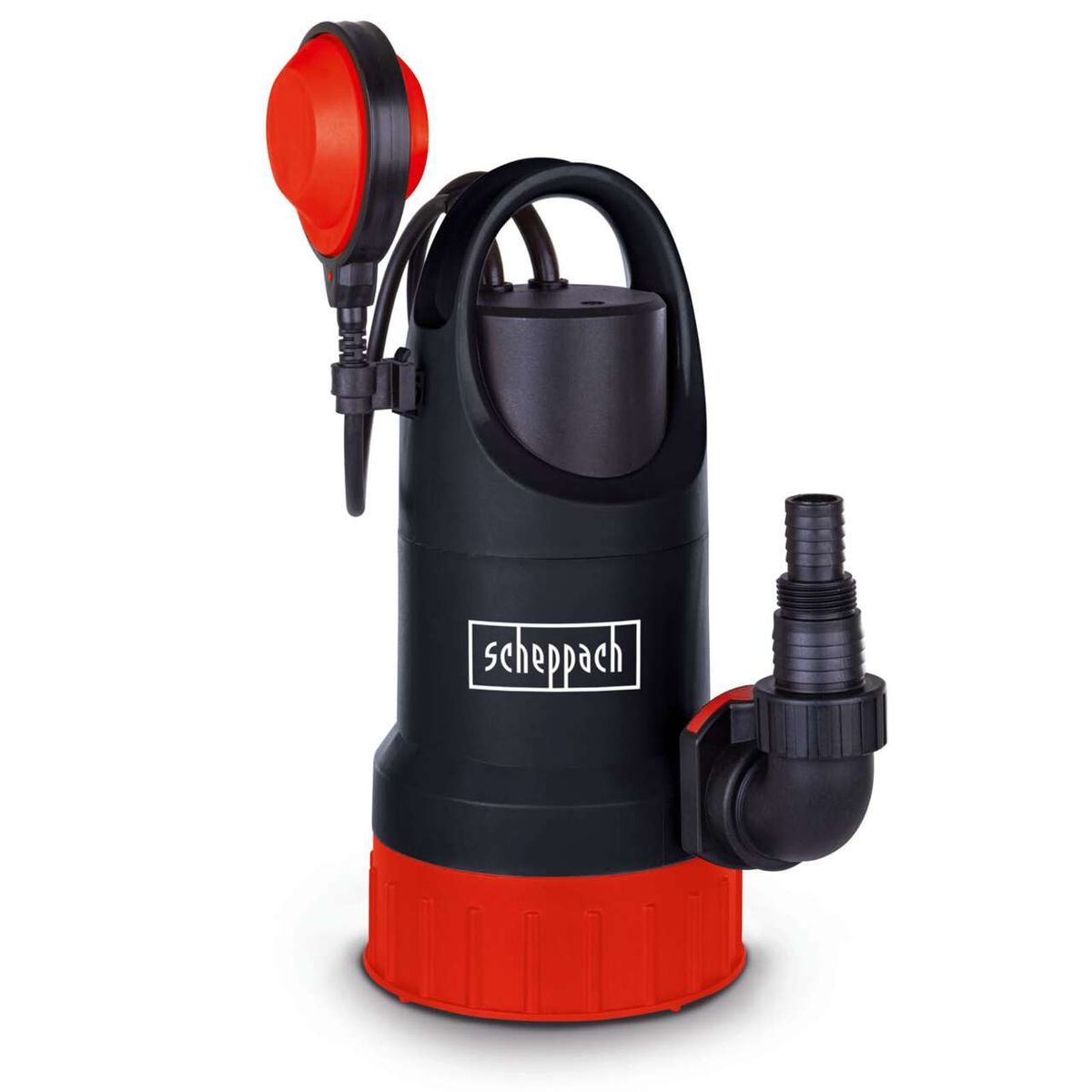 Scheppach Schmutzwasserkombipumpe mit Handpumpe und Schlauchanschluss für Abwasseranwendungen