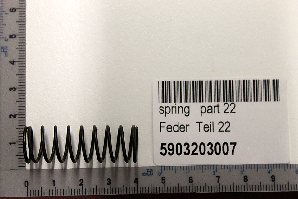 Scheppach-Federteil (Teil 22) mit Barcode für Druckfeder (intern_5903203007)