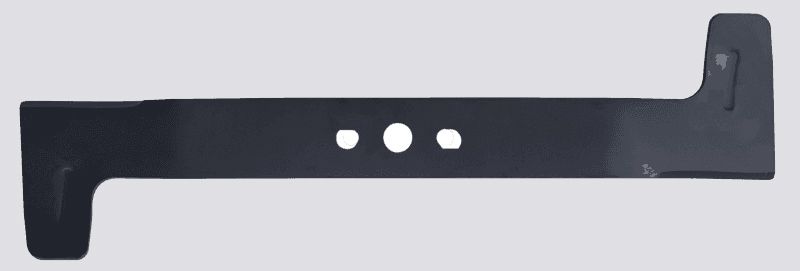 Scheppach-Mähmesserblatt (MD510) mit Befestigungslöchern und Halterung