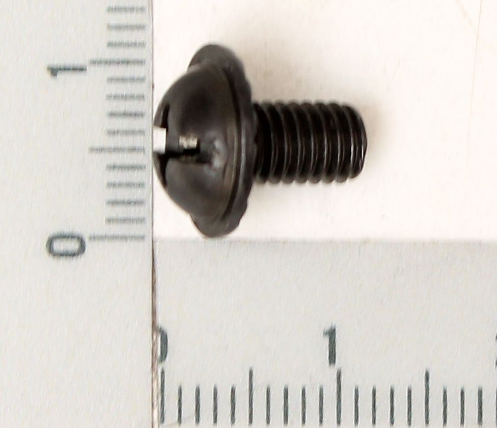 Scheppach-Linsen-Flanschkopfschraube M5x8, Schraubenkopf nach oben