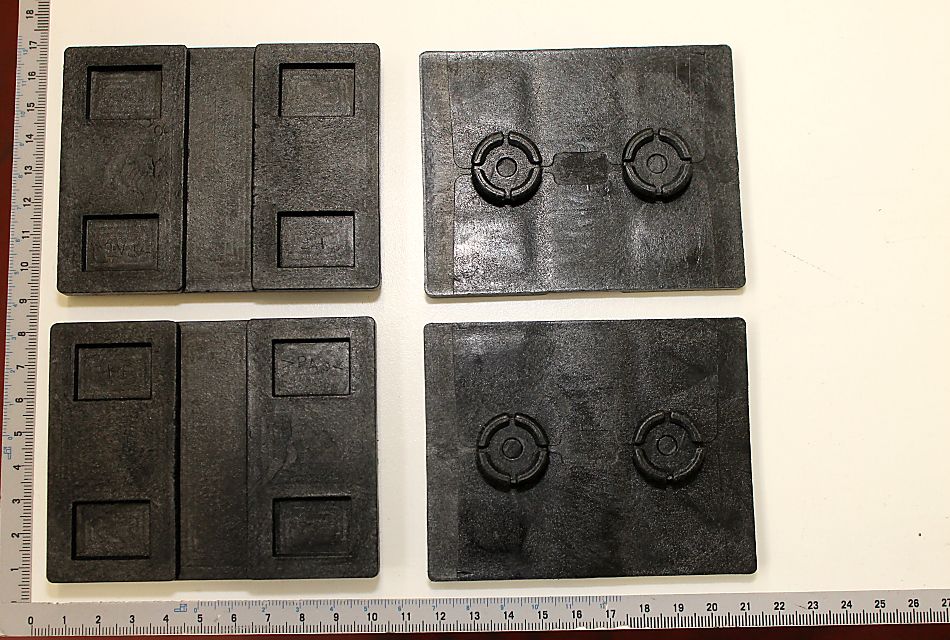 Scheppach-Kunststoffführungsplatte (4er-Set, unten) mit integrierten Führungsausnehmungen