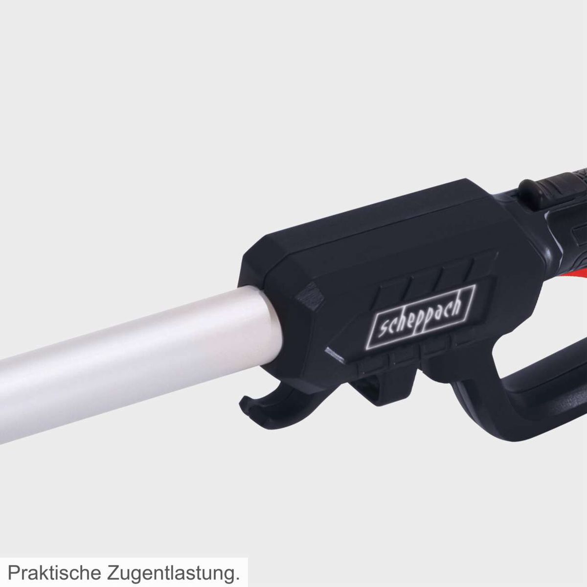 Elektro Teleskop Heckenschere ETHT500 Scheppach mit praktischer Zugentlastung.