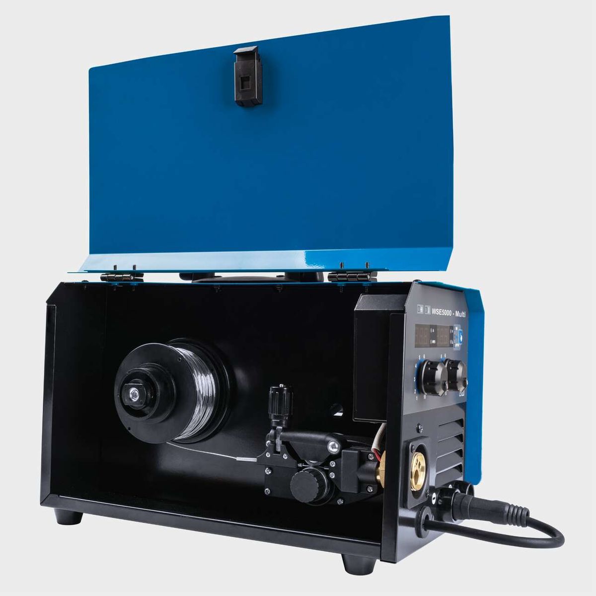 Welder mit Fülldrahtspule und digitaler Anzeige für MIG/MMA/TIG-Schweißen, WSE5000-Multi