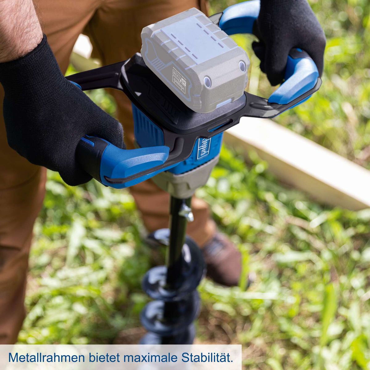 Metallrahmen für maximale Stabilität der Scheppach-Handwerkzeughalterung