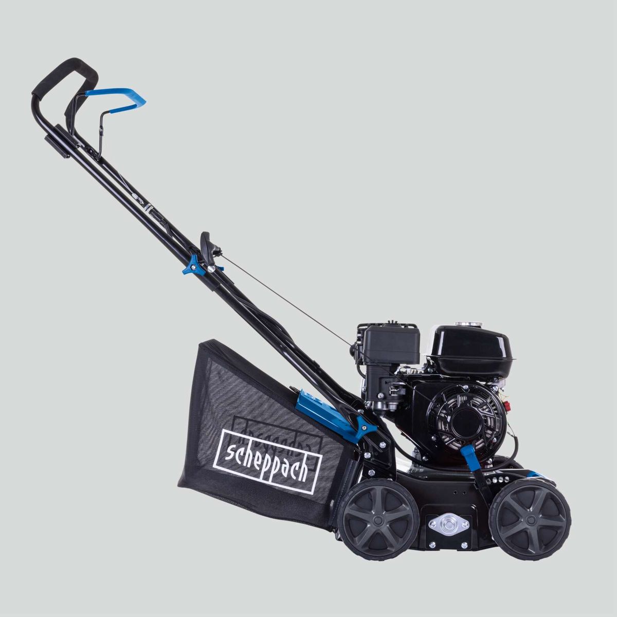 Scheppach-Gräsmäher mit Motor und Sammelbeutel