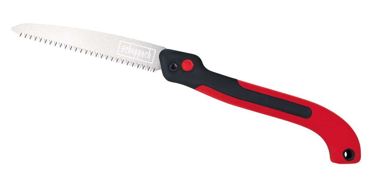 Garten Klappsäge scheppach (DIY) von vorne gezeigt.