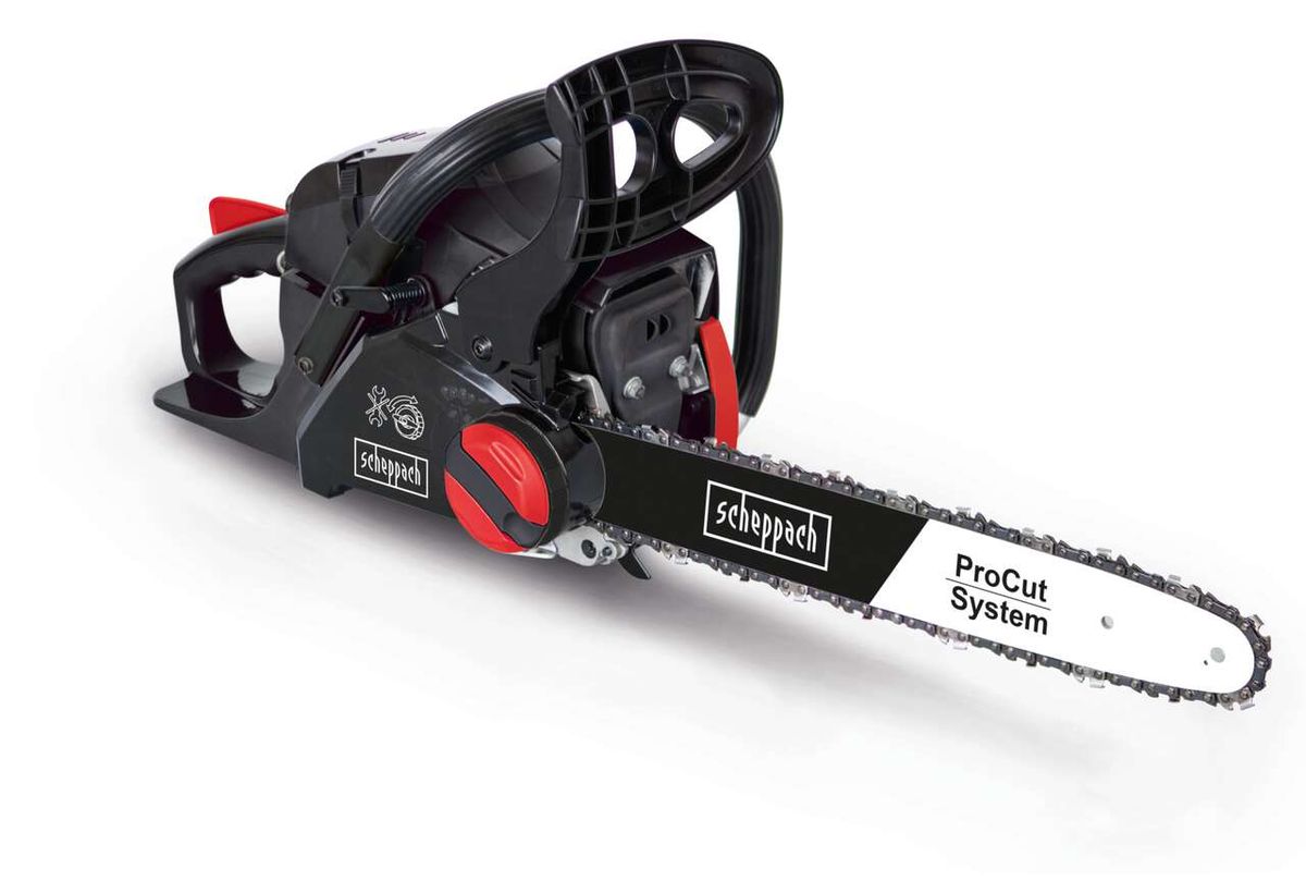 Scheppach-Kettensäge mit ProCut-System und automatischer Ketten Schmierung