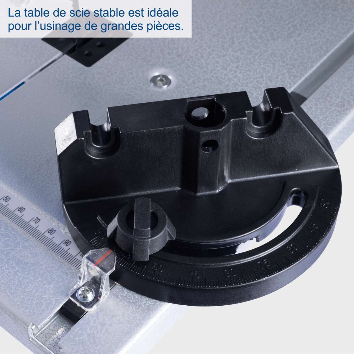 The stable saw table is ideal for processing large workpieces. The Scheppach bandsaw HBS25 features a worktable of 300x300 mm and a passage height/width of 80 mm / 200 mm.