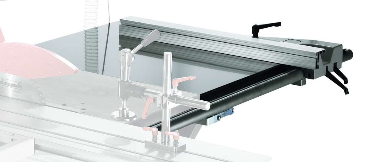 Tischverbreiterung von Scheppach, gezeigt von der Seite.