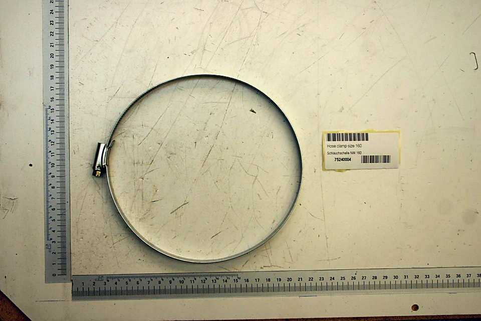 Scheppach Schlauchschelle NW 160, intern_75240004, von vorne gezeigt.