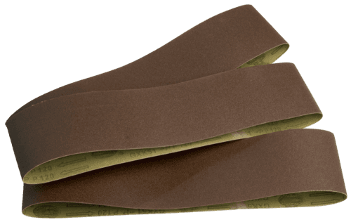 Scheppach Schleifband L 915 x B 100 K 240 BTS900, von der Seite gezeigt.