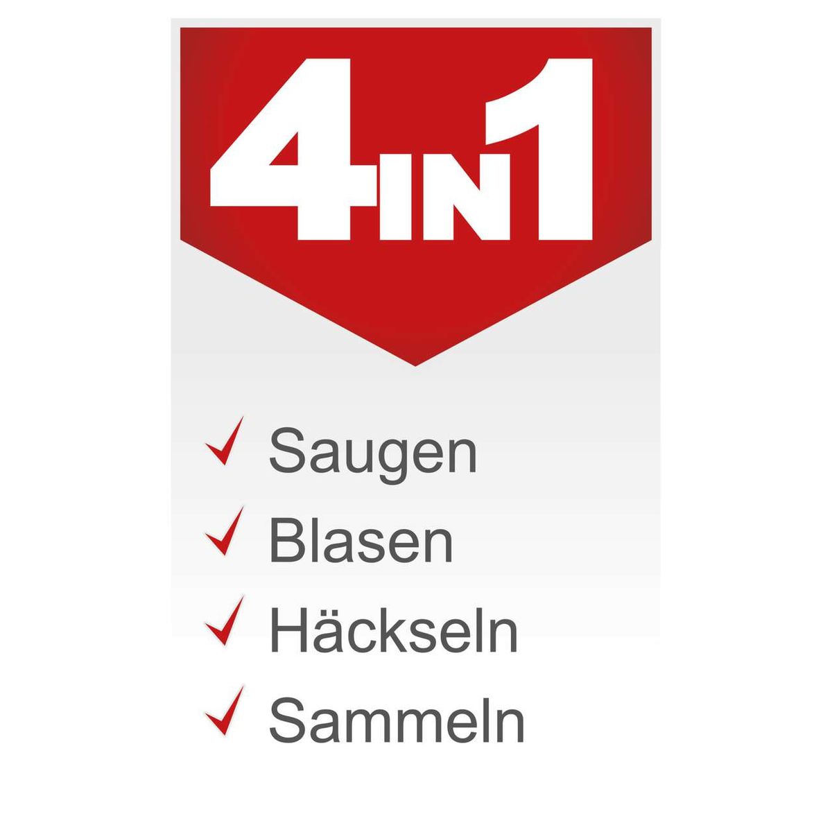 Werkzeuge für Saugen, Blasen, Häckseln und Sammeln