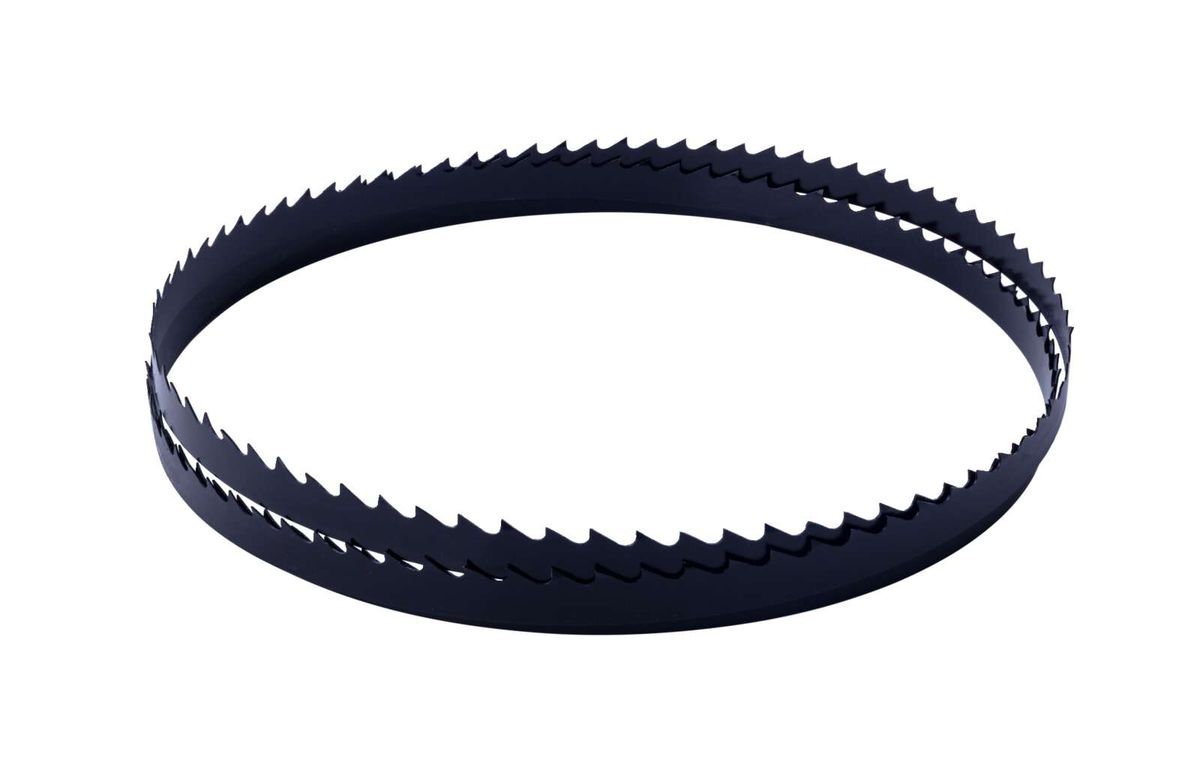 Sägeband 1490x10x0.36x4TPI BASA1, von vorne gezeigt.