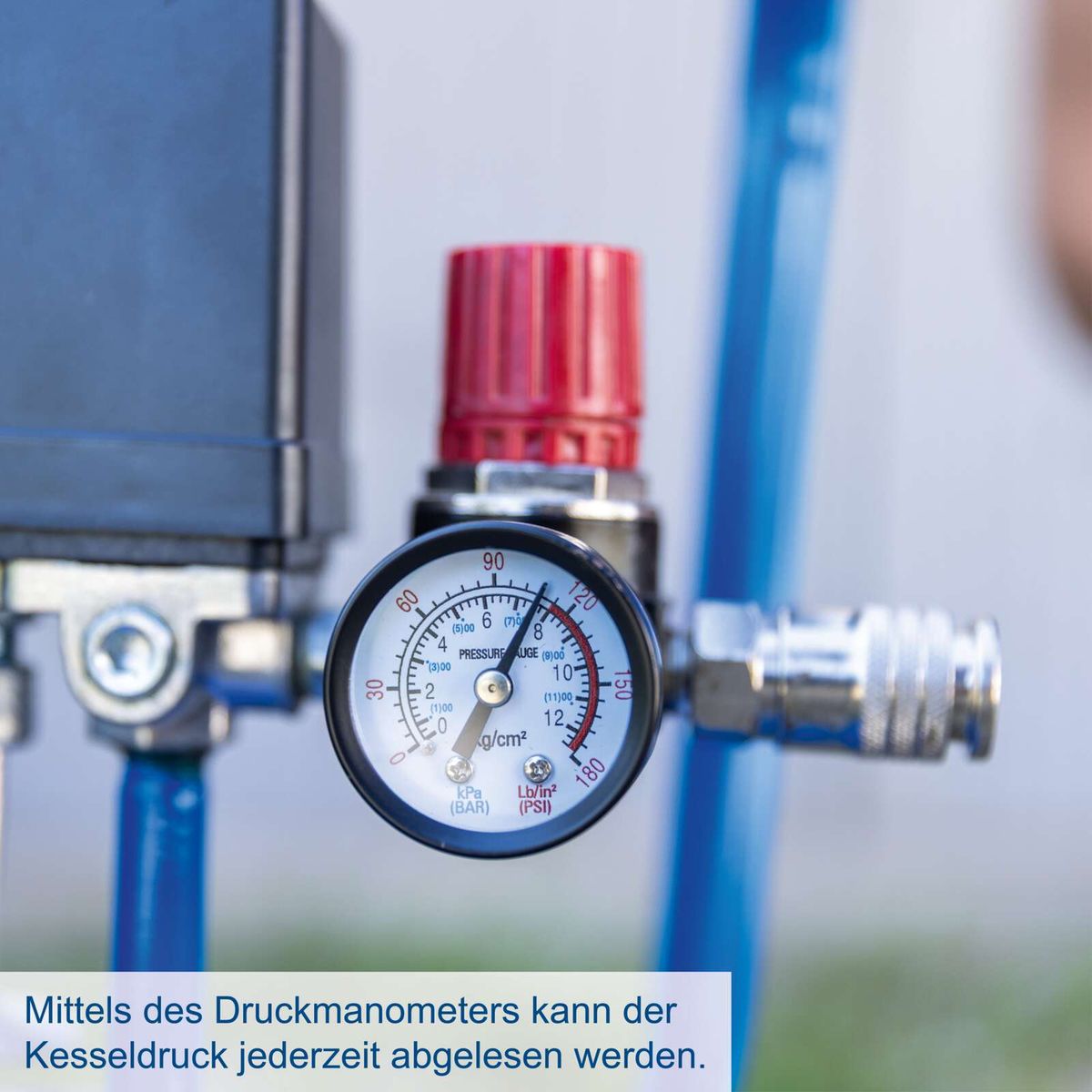 Druckmanometer zur Anzeige des Kesseldrucks für Kesselkompressor
