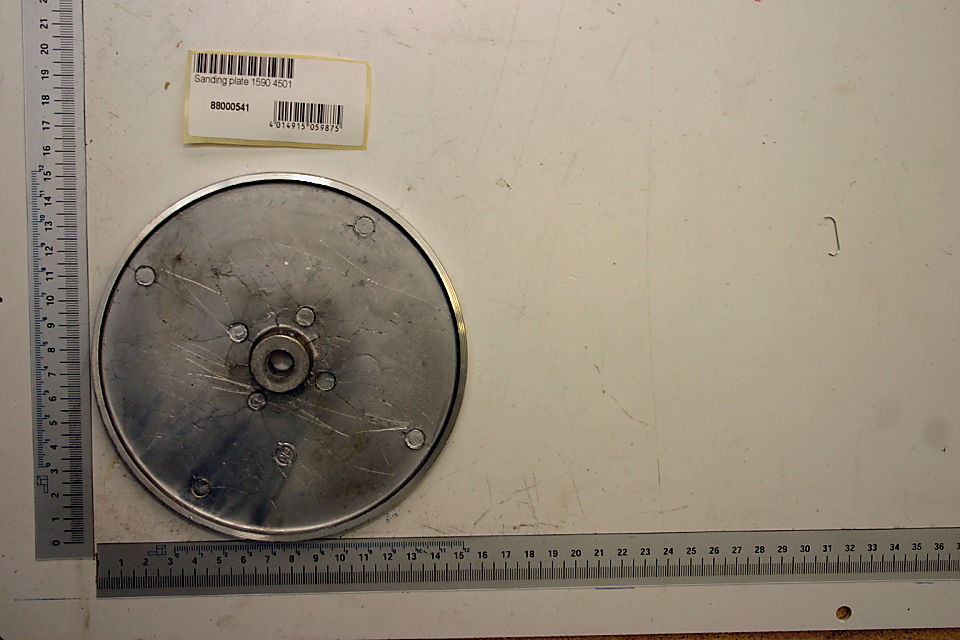 Scheppach Schleifplatte, intern_88000541, von oben fotografiert.