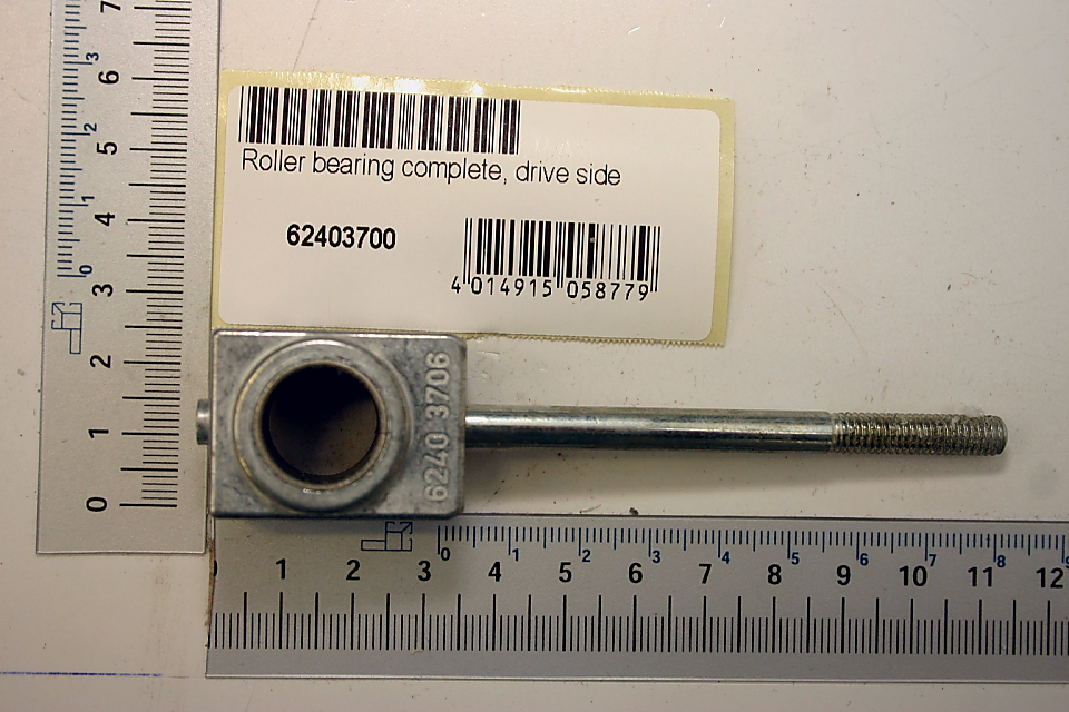 Walzenlager Antriebsseite, Artikelnummer 62403700, von vorne fotografiert.