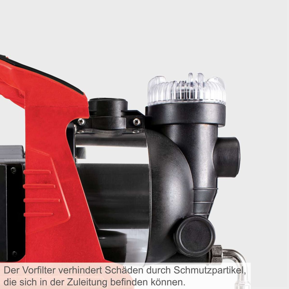 Vorfilter zur Vermeidung von Schmutzpartikeln in der Zuleitung für Hauswasserwerk HWW1000