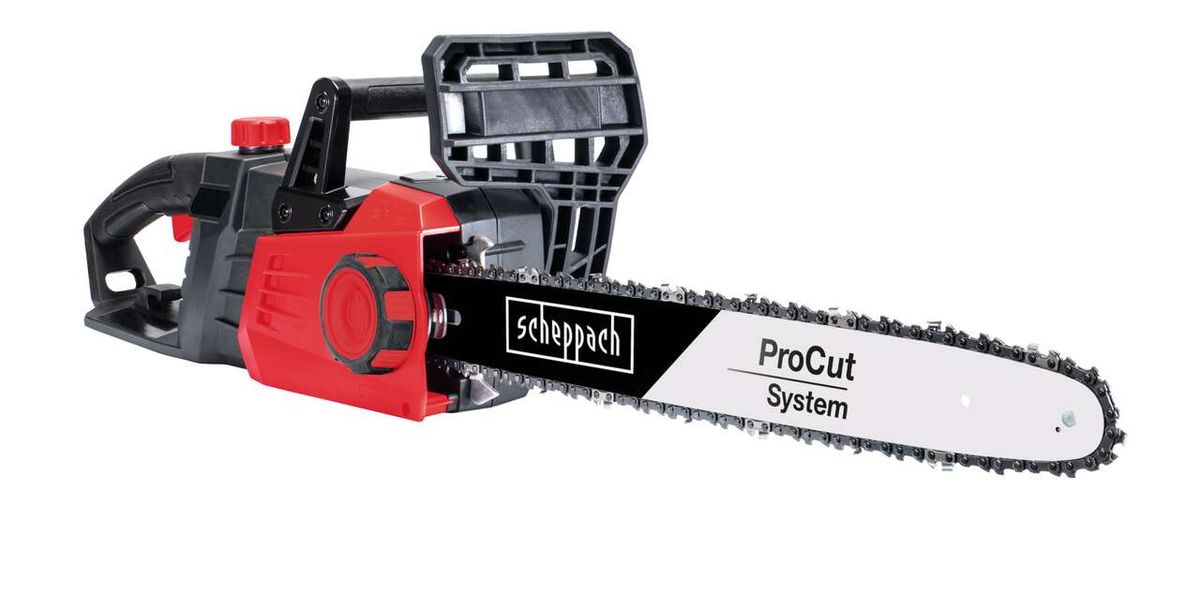 Scheppach-Elektro-Kettensäge mit 455 mm ProCut-Schwert und Kette