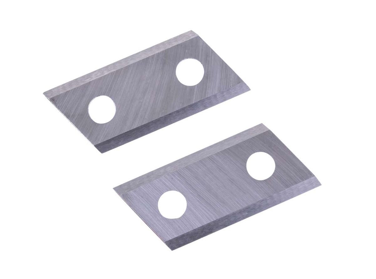 Wendemesser mit zwei Löchern, von oben fotografiert.