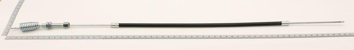 Bremszug von Scheppach, dargestellt von der Seite mit einem Lineal zur Größenmessung.