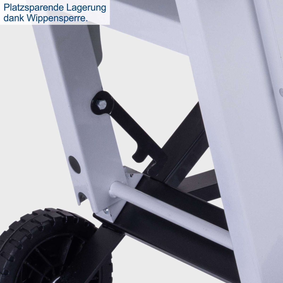 Wippfunktion mit Stabilisierungsmechanismus für Scheppach-Wippkreissäge