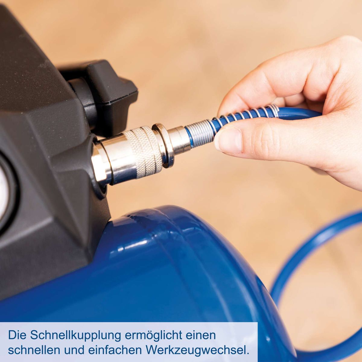 Schnellkupplung für schnellen Werkzeugwechsel in Kompressor-Systemen