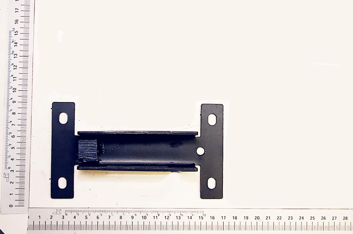 Führungsbügel von Scheppach, Ansicht von oben. Länge ca. 16 cm, Breite ca. 6 cm.