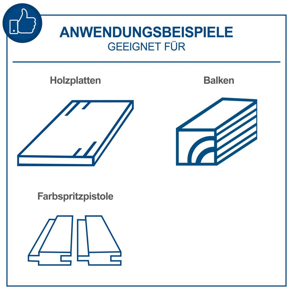 Anwendungsbeispiele für die Akku-Handkreissäge C-HCS165-X von Scheppach. Geeignet für Holzplatten, Balken und Farbspritzpistole. Sägeblatt Ø165mm, maximale Schnitttiefe 53mm bei 45°, mit LED.