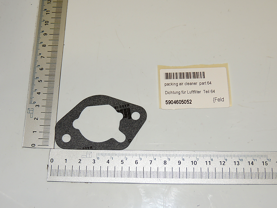 Dichtungsteil für Luftfilter (Teil 64) mit Markierung und Messmarken