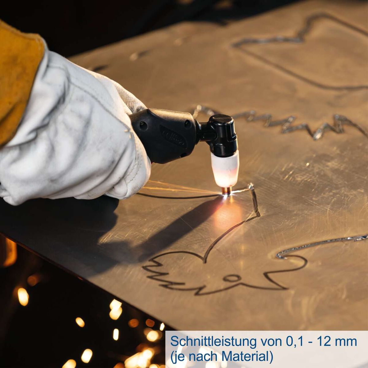 Plasmaschneider mit Schneidleistung von 0,1 bis 12 mm für verschiedene Materialien