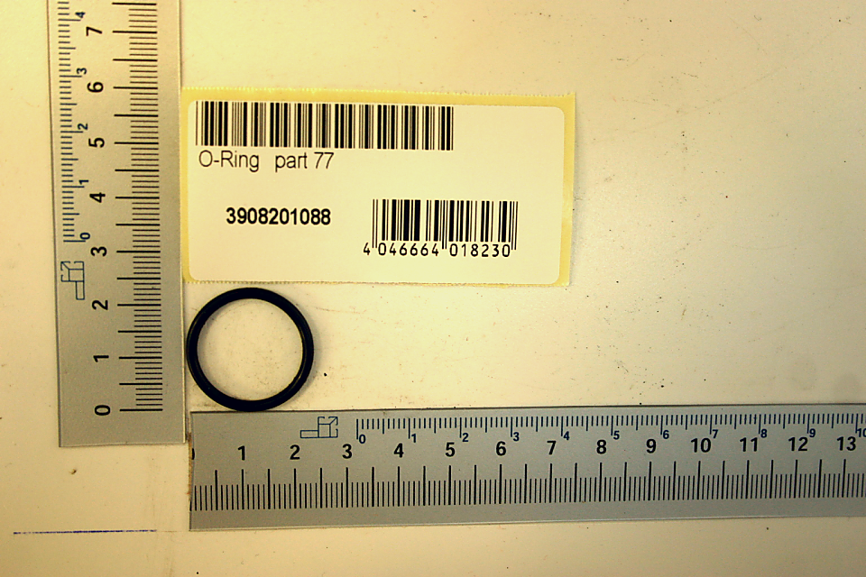 O-Ring (Teil 77) mit Beschriftung und Barcode für Scheppach-Produkt