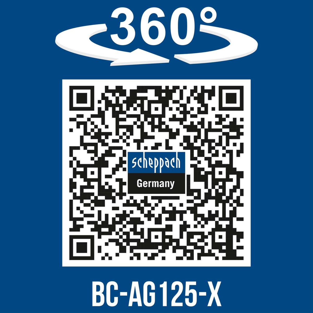 Scheppach Akku-Winkelschleifer BC-AG125-X mit 360°-Drehung, inkl. Akku und Ladegerät