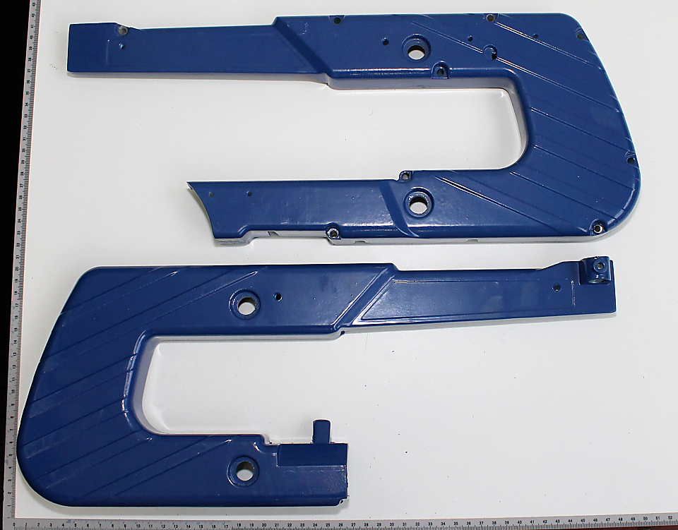 Seitenteile links und rechts, Ansicht von oben.