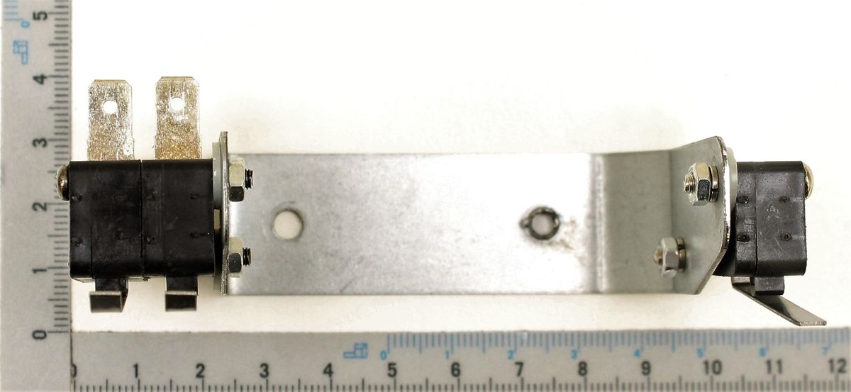 Scheppach-Mikroschalter-Set mit zwei Schaltern, montierbar auf Metallplatte