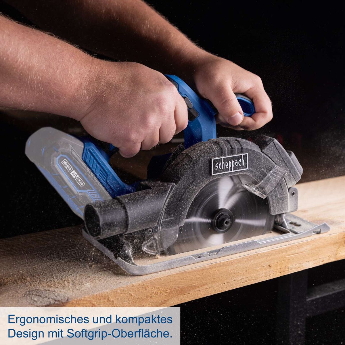 Ergonomisches und kompaktes Design mit Softgrip-Oberfläche für besseren Halt beim Arbeiten