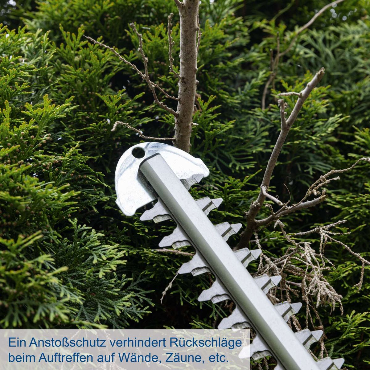 Stossabsorber für Rückschlagschutz beim Auftreffen auf Hindernisse wie Zäune oder Wände