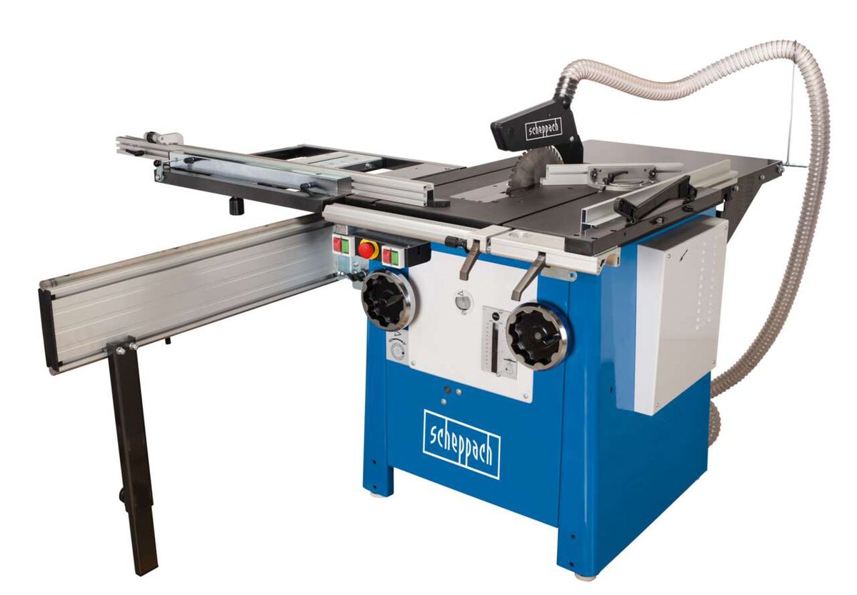 Scheppach Tischkreissäge mit Arbeitsplatte und Vorritzer