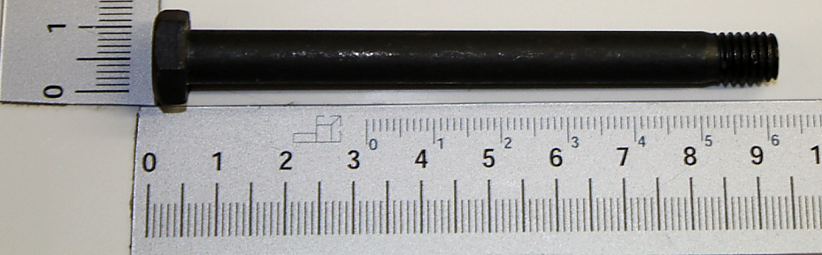 Scheppach-Sechskantskopfschraube (M8) mit Maßstab