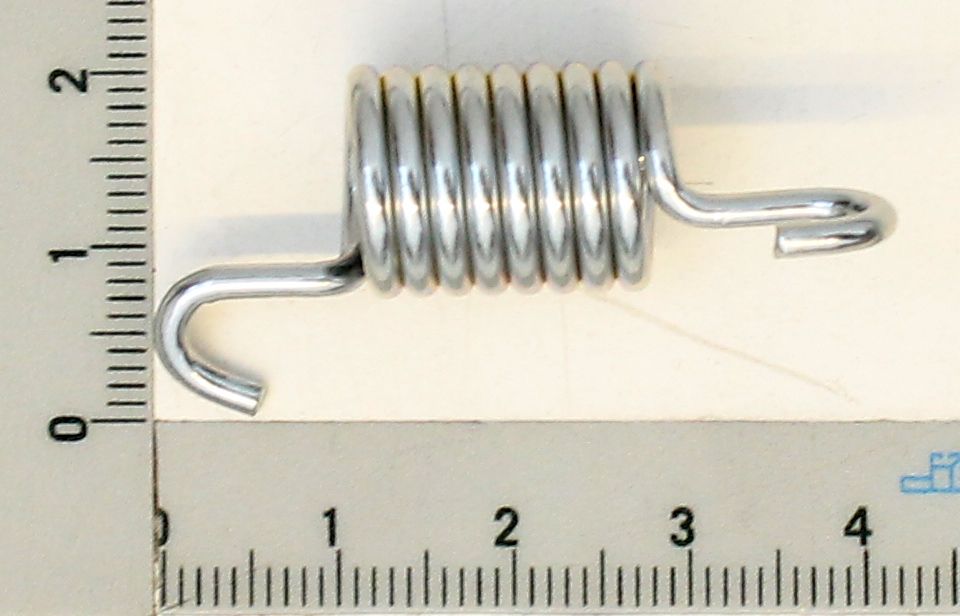 Scheppach-Feder für Riemenspannung, spiralförmiger Federkörper mit Haken