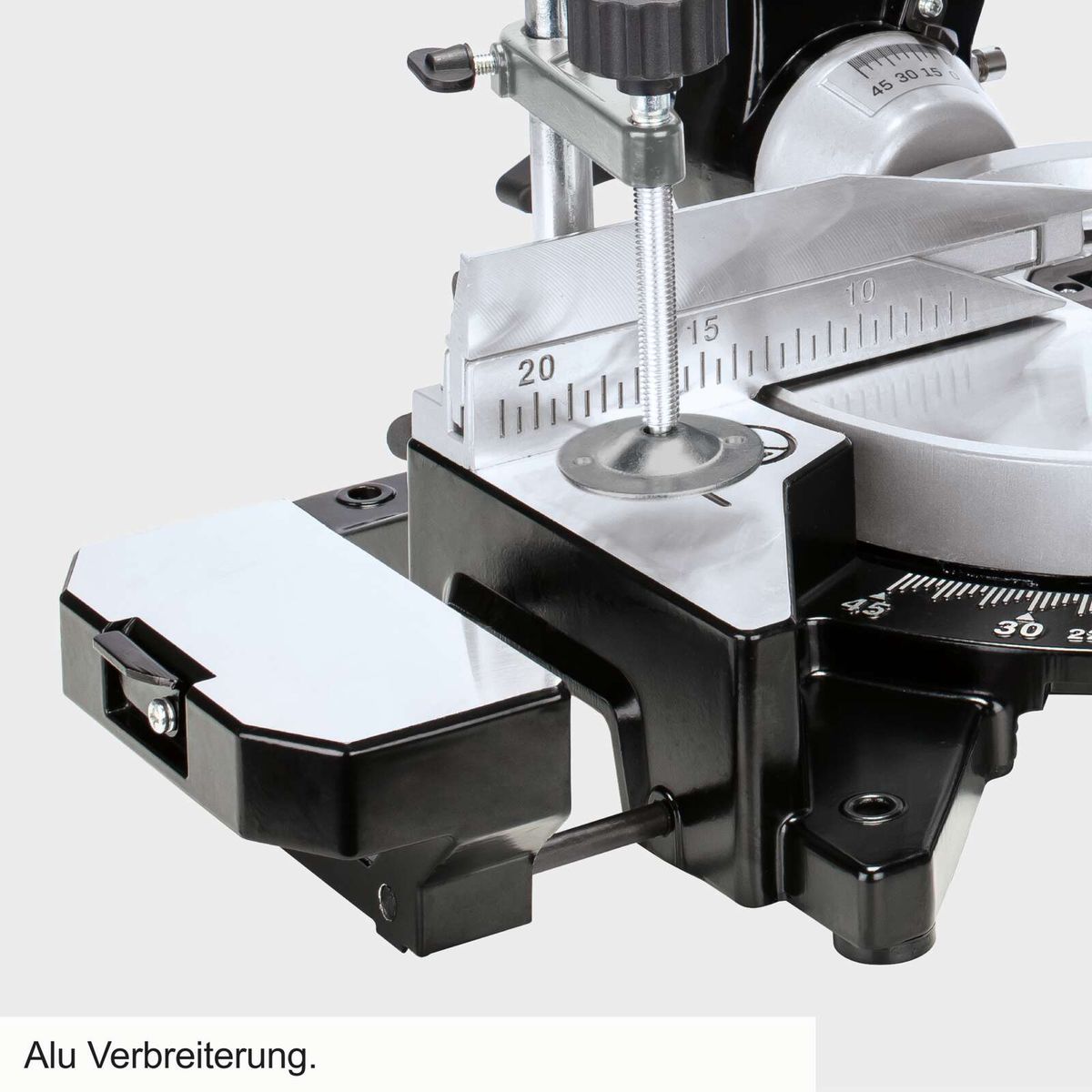 Alu-Verbreiterung mit verstellbaren Schraubklemmen für präzise Fixierung. Ideal für verschiedene Materialstärken.