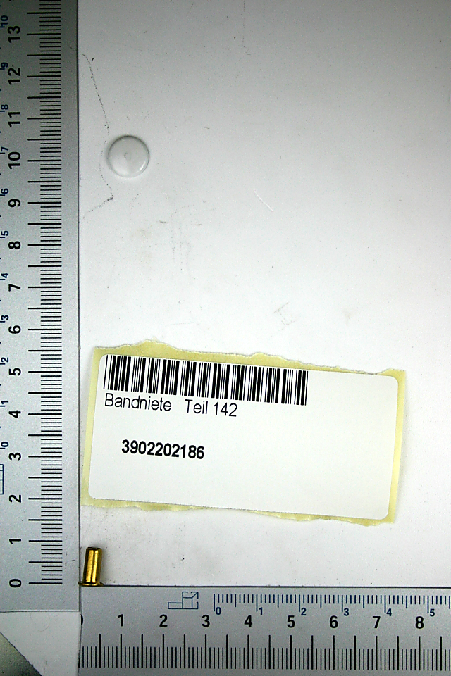 Bandniete-Teil 142 (Bandniete-Satz, Teilstück) mit Barcode