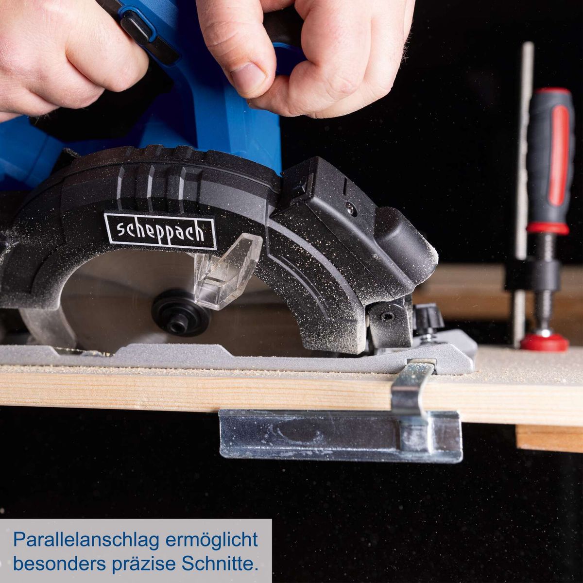 Scheppach-Führungsmechanismus für präzise Parallelschnitte