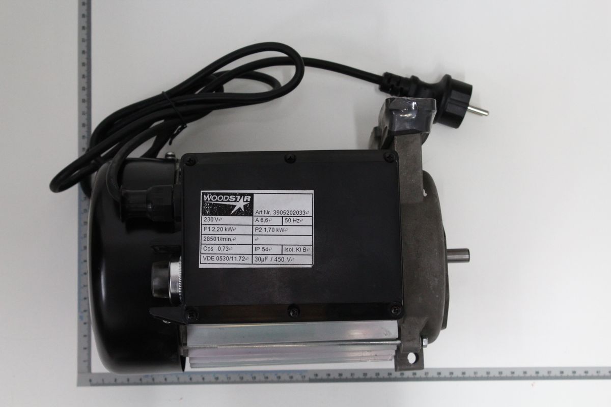 Elektrischer Motor mit Datenplakette für Scheppach-Ausrüstung (Art.-Nr. 3905202033)