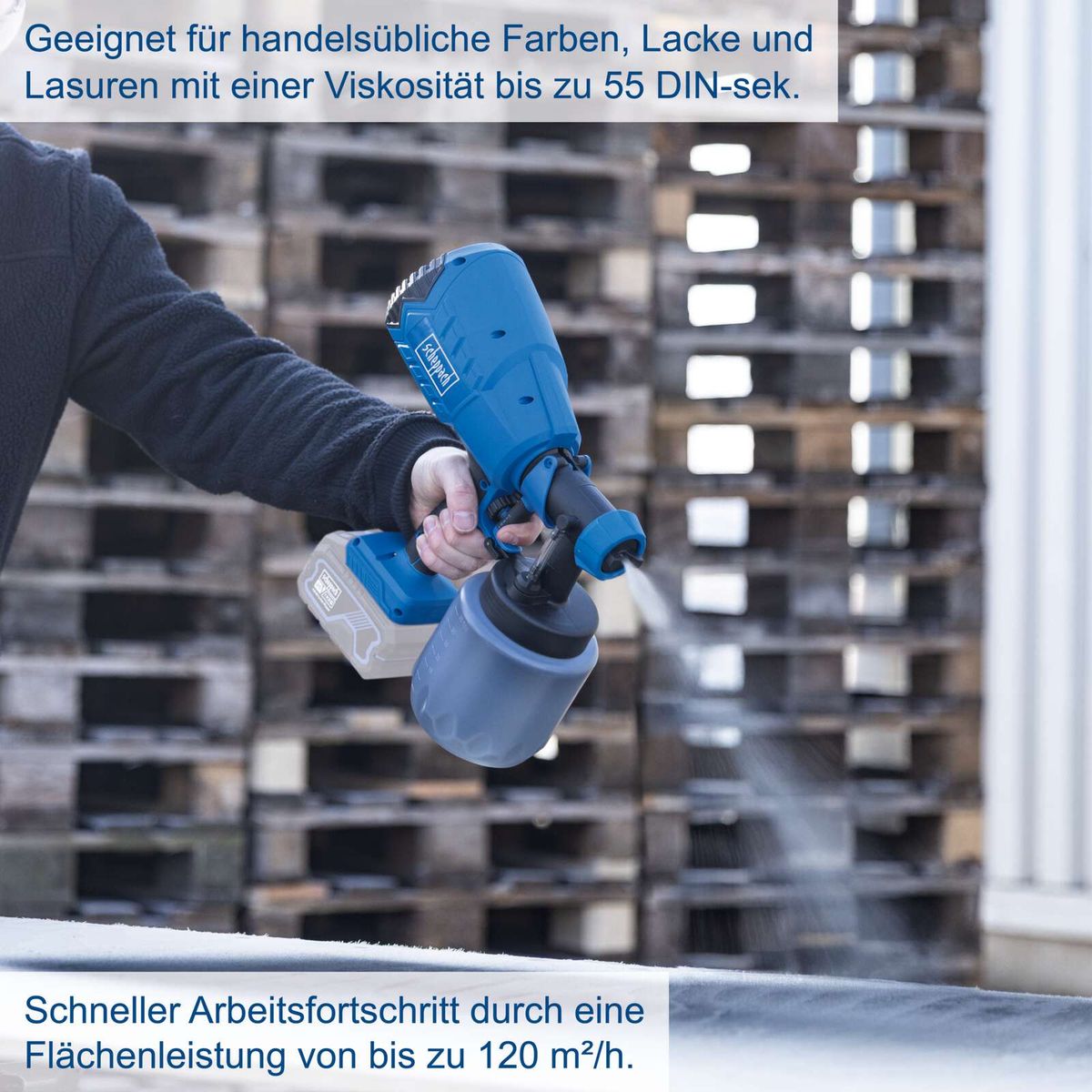 Akku-Farbsprühsystem C-APS700-X Scheppach - 20V | 700ml/min Durchfluss