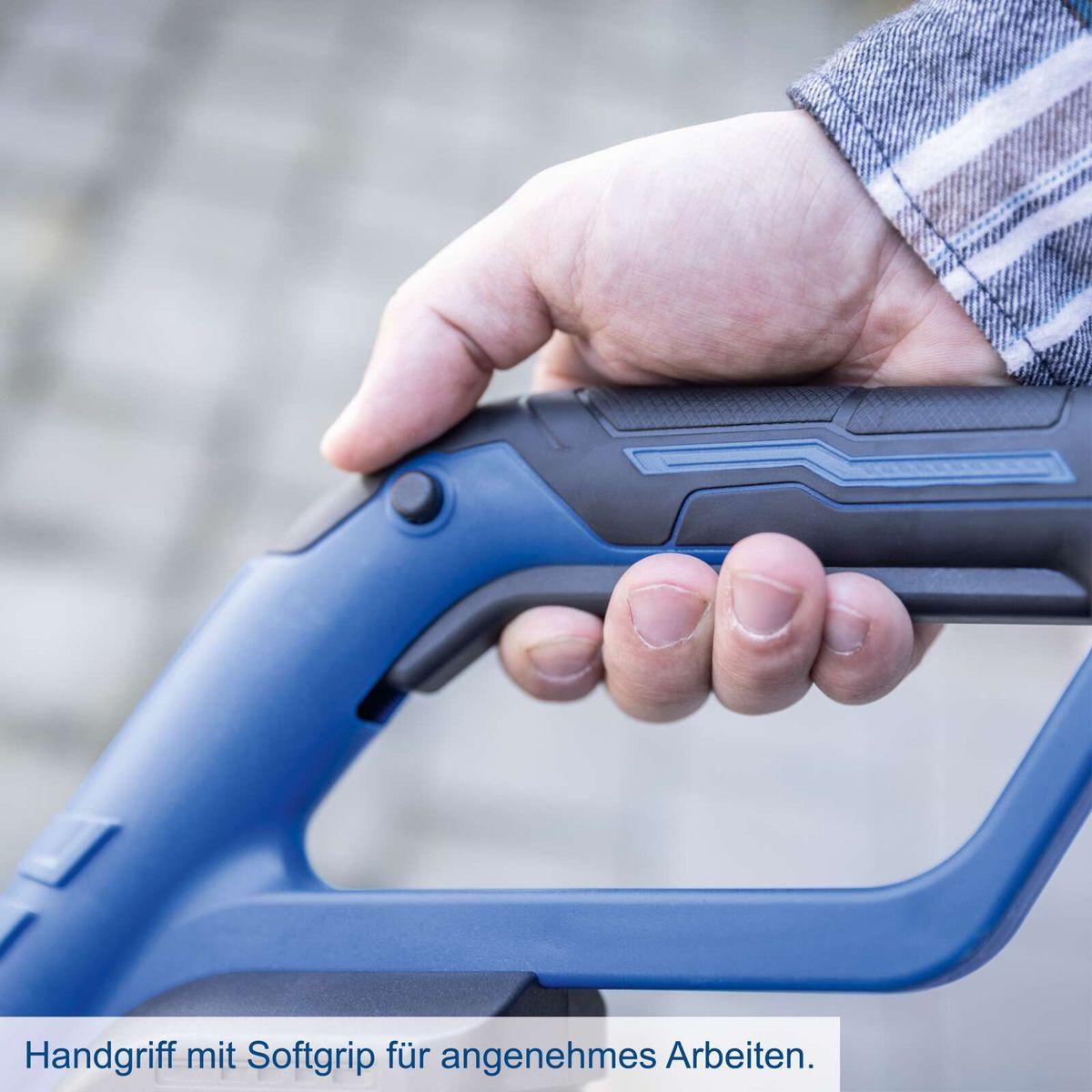 Softgrip-Handgriff für ergonomisches Arbeiten mit Scheppach-Unkrautfugenbürste